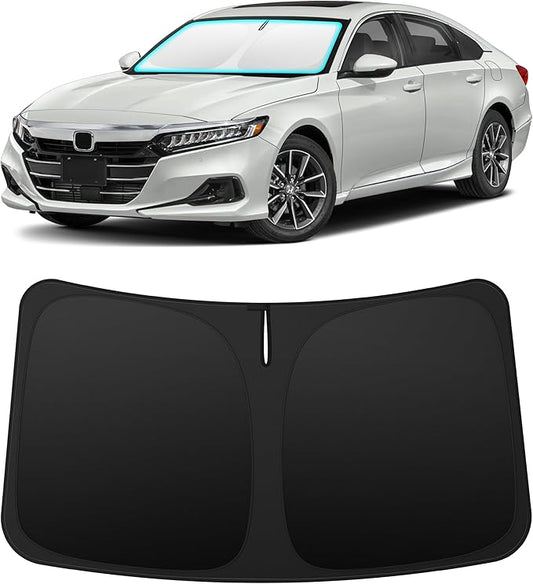 INSAUTO Custom Fit Windshield Sun Shade Accessories for Honda Accord 2018-2022, Foldable Front Window Sunshade, UV & Heat Reflector, Keeps Interior Cool, Includes Storage Bag