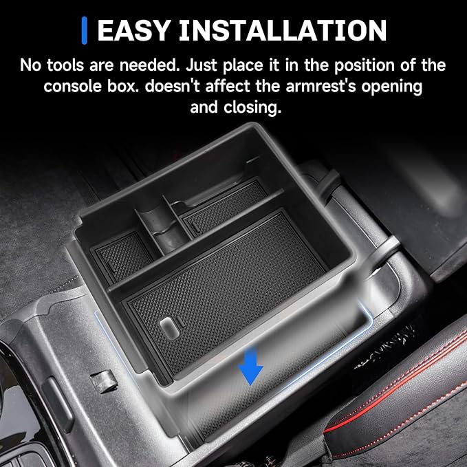 SXCY for 2025 2026 Hyundai Tucson [SE/SEL] Center Console Organizer for 2025 2026 Hyundai Tucson Accessories for 2025 2026 Hyundai Tucson Console Organizer Armrest Console Tray(Black)