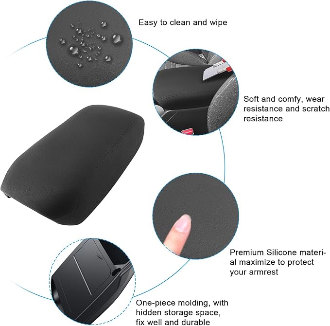 SXCY for 2023-2025 2026 Honda HRV HR-V Armrest Cover for 2024 2025 2026 Honda HRV Accessories 2025 2026 HRV Center Console Cover Silicone Full Cover(w/Privacy Storage)