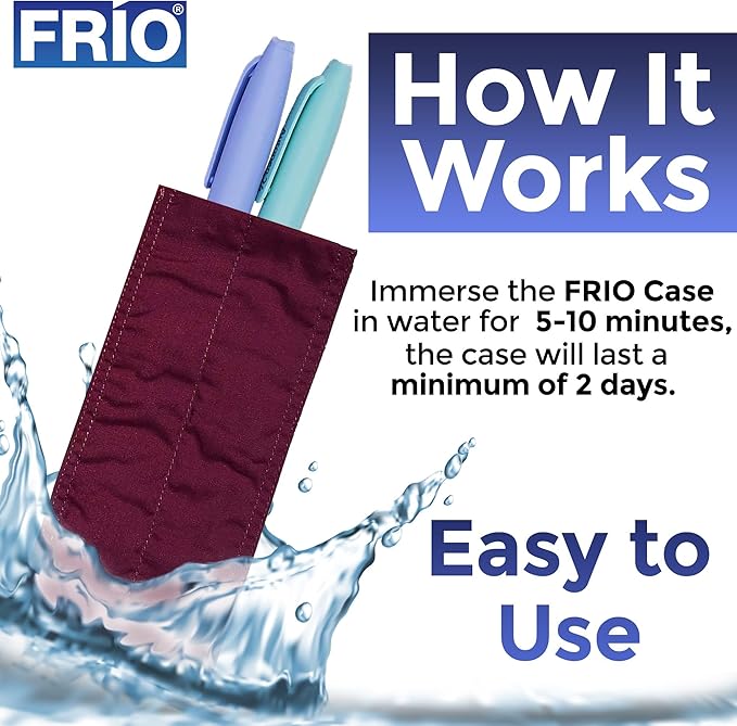 FRIO Cooling Wallet - Insulin Cooler for 45+ Hours of Stress Free On The Go - Red - Duo