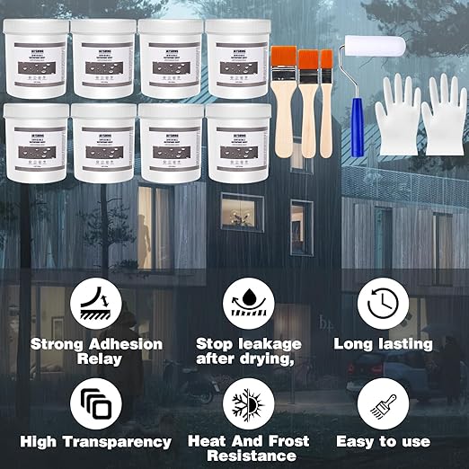 84 OZ (2400g) Jaysuing Invisible Waterproof Agent, Waterproof Sealant, Transparent Rainproof Coating, Water-Resistant Anti-Leakage Agent, Transparent Repairing Leak Water-Resistant Adhesive