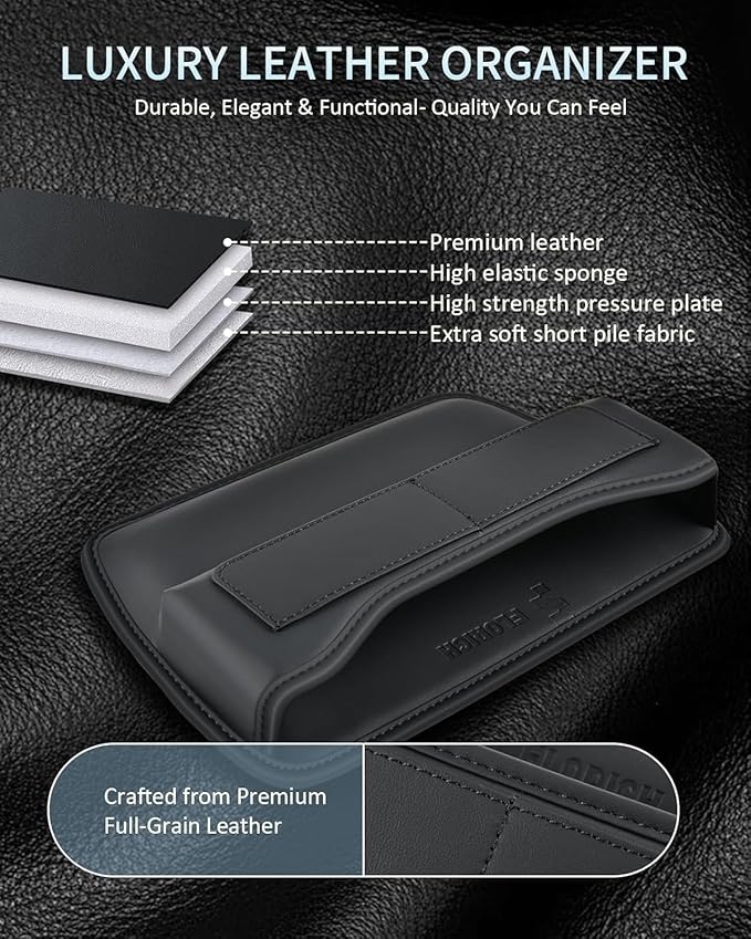 FLORICH Car Seat Gap Filler Organizer, Premium Leather Car Gap Filler for Car, Car Seat Organizer and Storages Between Seat Car Gap Filler Universal Fit for Car SUV Truck