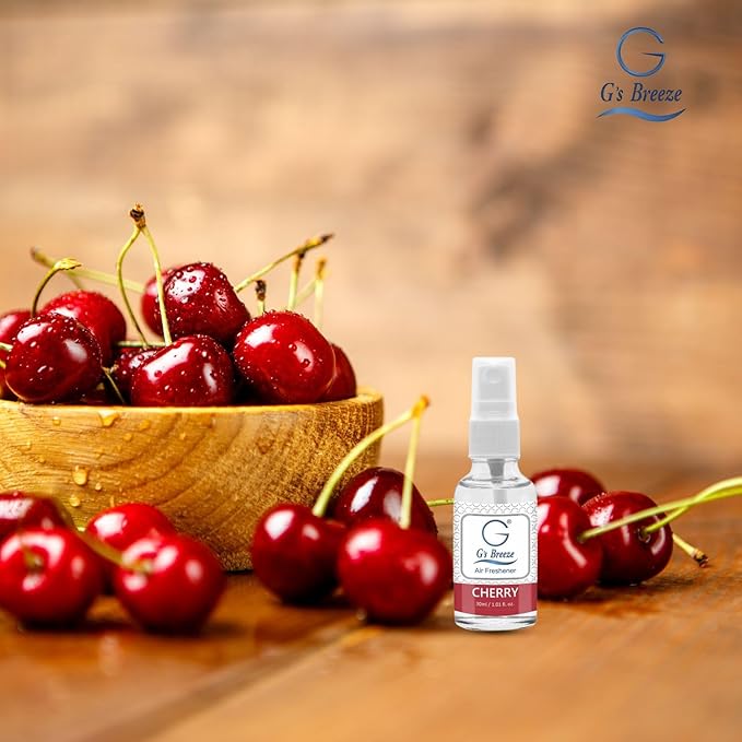 G's Breeze Cherry Air Freshener – Sweet, Vibrant & Long-Lasting Aroma of Ripe Cherries – Playful, Refreshing for Home, Car, or Office – Fruity Scent That Brightens Any Space – 48-Hour Duration