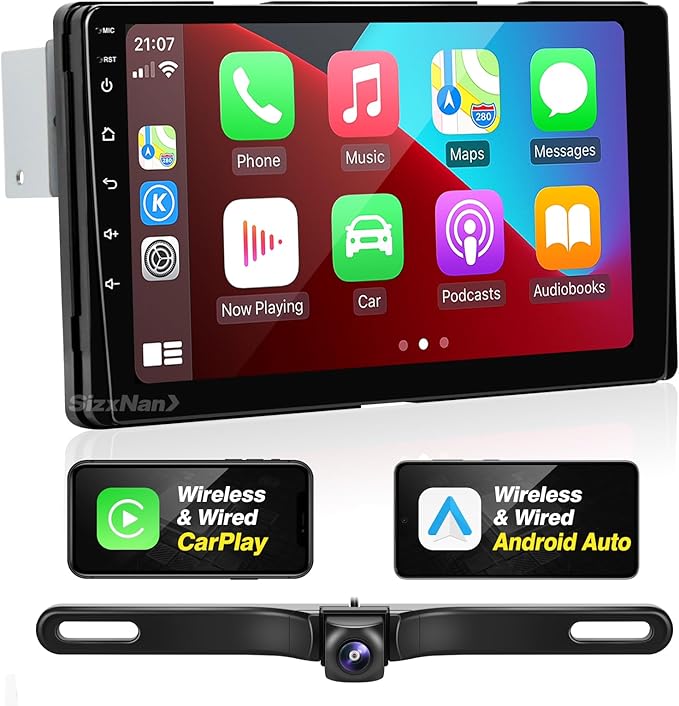 for Toyota Sienna Radio Compatible with Wireless Carplay Android Auto,Car Upgrade Android Stereo 8core Touchscreen Bluetooth Navigation GPS WiFi FM/AM Backup Camera Head Unit (for 2015-2019)