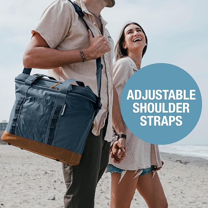CleverMade Collapsible Insulated Cooler Bag – Leakproof Soft Cooler for Beach, Travel, Car – Bottle Opener