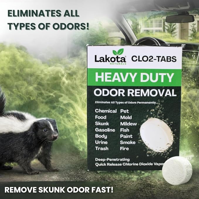 Chlorine Dioxide Heavy-Duty Fogger Deodorizing Kit, Professional Strength Odor Remover For Car, Home, RV, Room, Garage. Scent Bomb Air Freshener & Deodorizer. Easy to Use Kit Eliminates All Odors!
