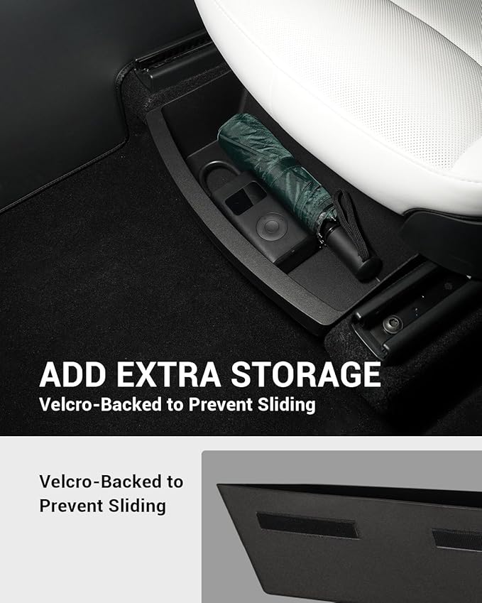 Motrobe 6PCS 2026 Center Console Organizer for Tesla Model Y Juniper (Only Premium & Performance 2025/2026) Cup Holder Armrest Storage Box Under Seat Storage Box Model Y Juniper Accessories