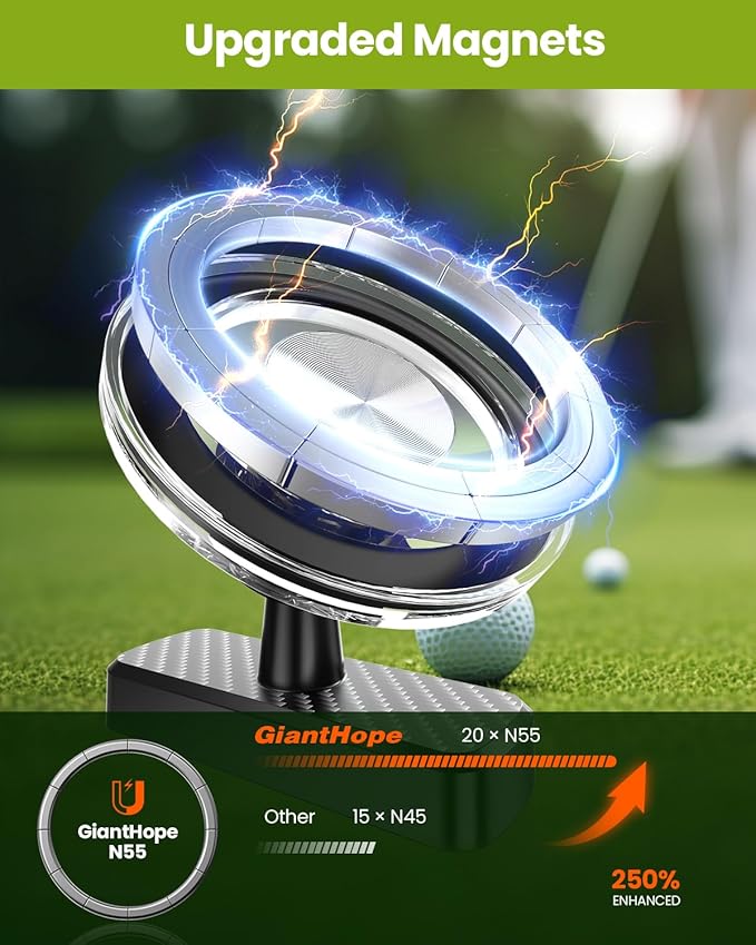 Magnetic Golf Cart Phone Holder, Golf Accessories Gifts for Men Dad Husband Unique, 360° Rotation Phone Mount for Golf Cart, Birthday Golf Gifts for Men Him Boyfriend, Golfers Must Haves Gadgets 2026