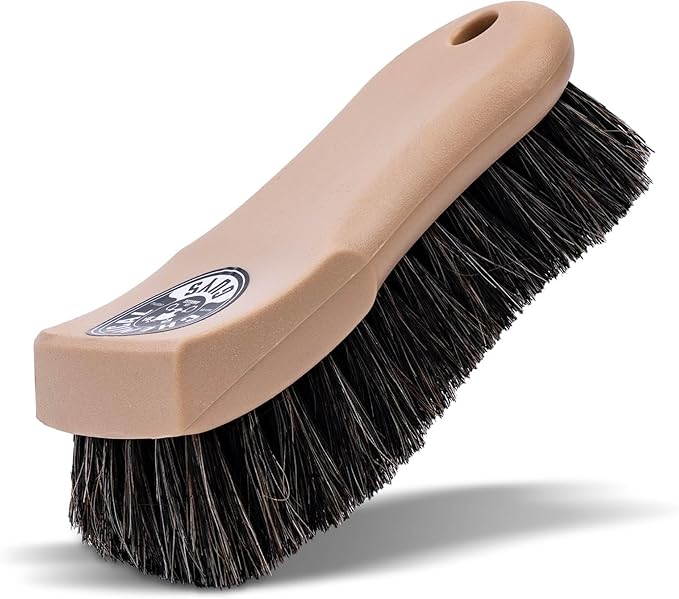 Chemical Guys Long Bristle Horse Hair Leather Cleaning Brush - Leather Brush to Gently Clean Car Interiors,Furniture,Sneakers,Boots,and More - Safe for Natural,Synthetic,Faux,and Pleather,(Pack of 12)