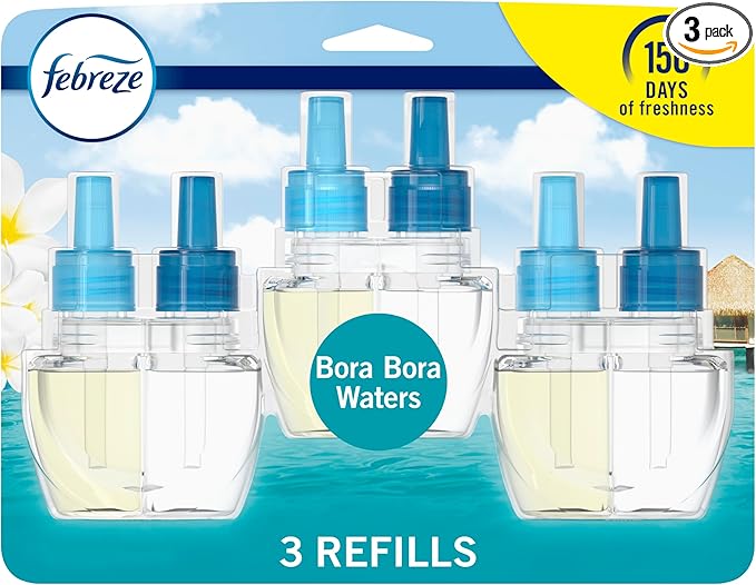 Febreze Odor-Fighting Fade Defy PLUG Air Freshener Refill, Bora Bora, .87 fl. oz. Oil Refills- Pack of 1