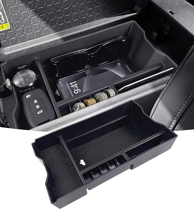 Center Console Organizer Tray Storage Box for Toyota RAV4 2026, Interior Accessories Armrest Insert Tray Storage Box for 2026 RAV 4, Black