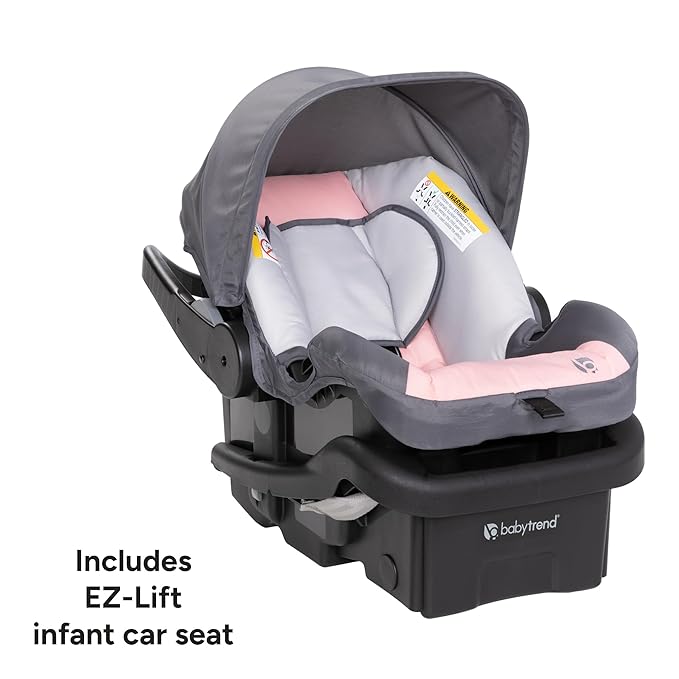 Baby Trend Venture 3-Wheel Stroller Travel System, Dash Pink
