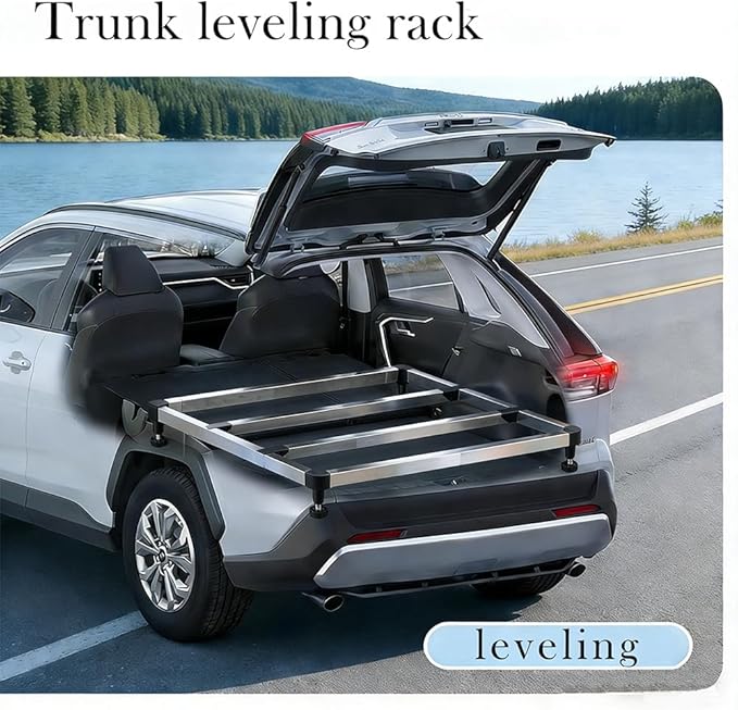 Car Camping Bed Platform for Traveling, Universal Adjustable Car Sleeping Platform, Car Trunk Mattress Extension Kit for Most SUV Hatchback，Retractable Scalable Rack Fits 2021-2025 Ford Bronco 4-Door