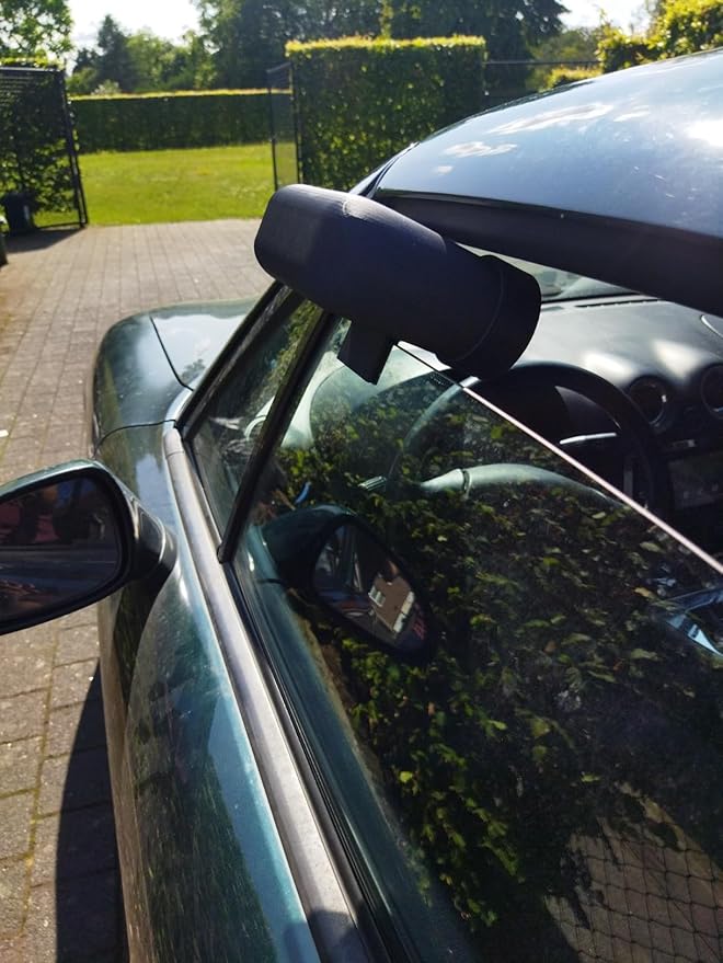 Universal Car Window Side Air Scoop Vent Intake with Adjustable 25-Degree Rotating Outlet Cap, Left and Right Versions Included (Left Side)
