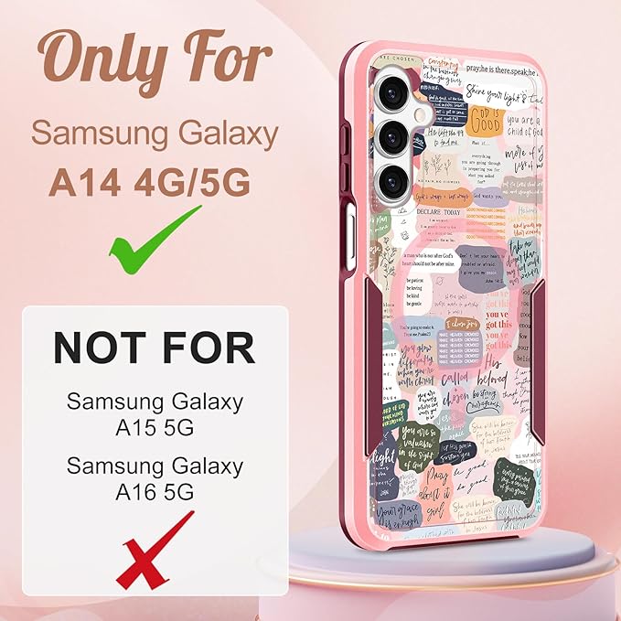 for Samsung Galaxy A14 5G Phone Case - Compatible with MagSafe Women Girls Cute Magnetic Protective Cover Girly Kawaii Unique Heavy Duty Shockproof Design for Samsung Galaxy A14 5G Cases