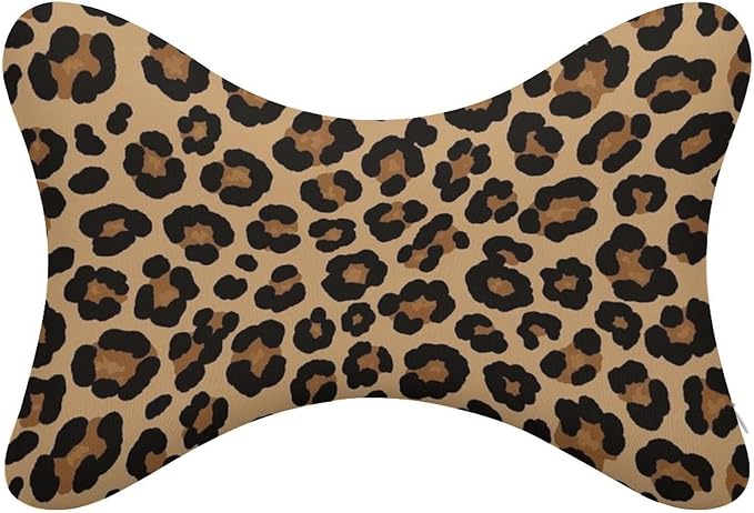 Car Neck Pillow 2 Pieces Travel Pillow Compatible with Wild Cheetah Leopard Print for Head Rest Neck Support Head Cushion Support for Car Seat Airplanes Sleeping