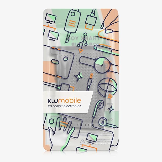 kwmobile Car Central Console Wireless Charging Pad Cover Compatible with Tesla Model Y/Model 3 Cover - Grey