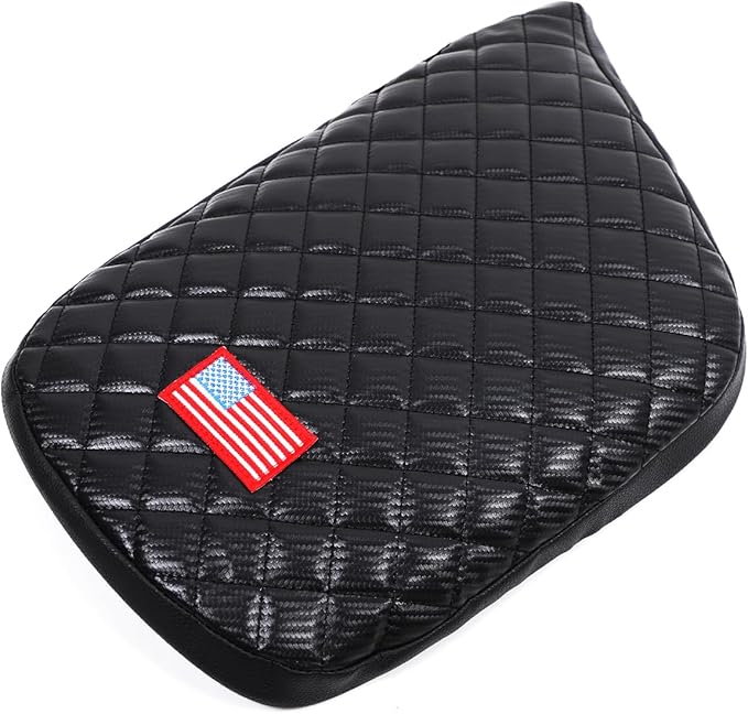 Center Console Cover Pad for Chevrolet Corvette C7 2014-2019 Accessories, Console Arm Rest Lids Cover Mat, Car Armrest Seat Box Cushion Protector, Armrest Pillow, Auto Armrest Cover (Leather_B)