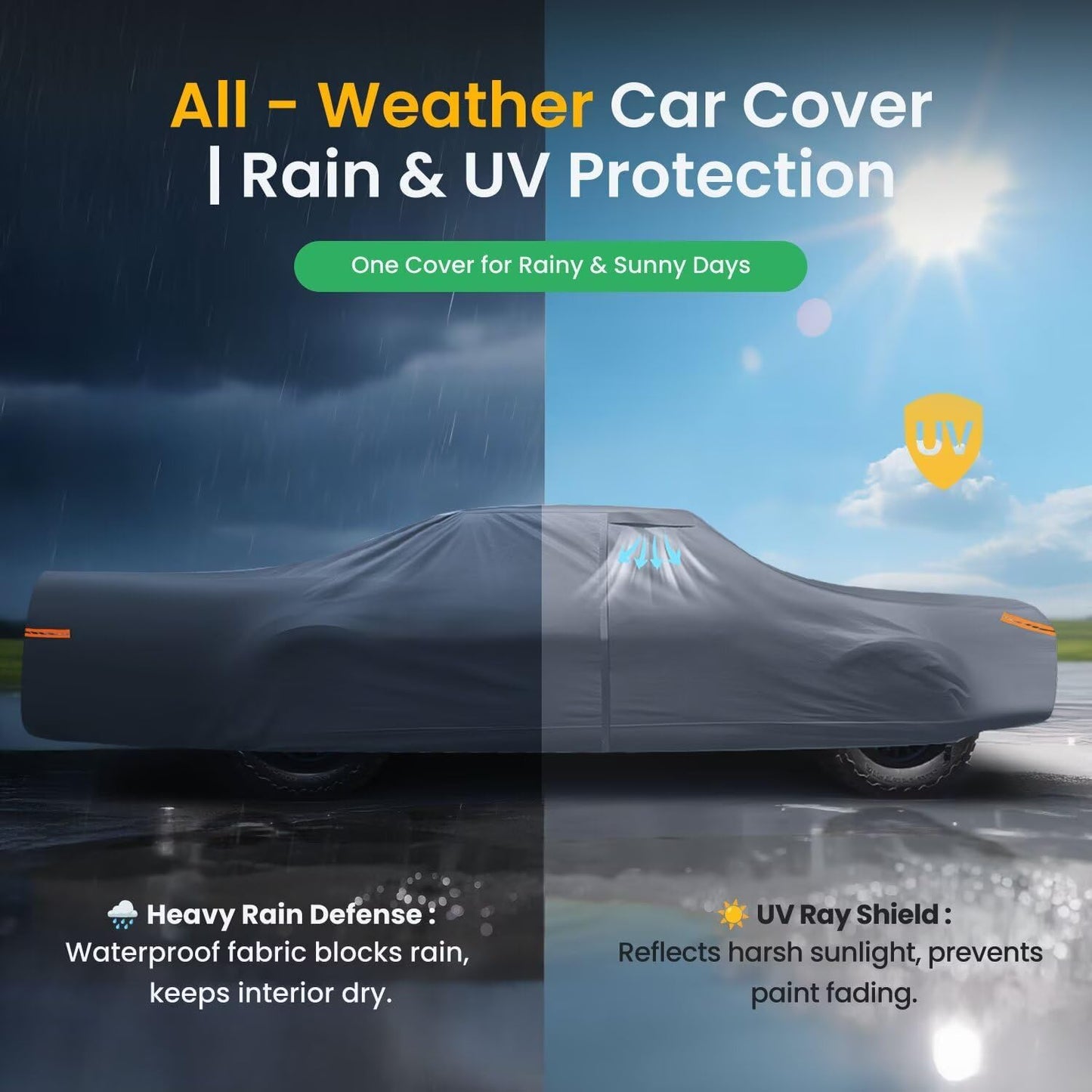 Waterproof Mercury Marquis(1967-2007) Car Cover with Breathable Vents, [2025 Upgrade] Premium Covers with Cotton Liner and Zipper Door, Sun Rain Snow Dust Uv Protection.(Gift with Towel)