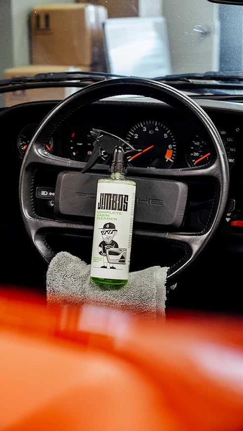 Jimbos COMPLETE CABIN CLEANER– All-in-One Car Interior Cleaner for Leather, Fabric, Carpet, Upholstery, Dash & Vinyl | All-Purpose Detailing Spray | 16oz