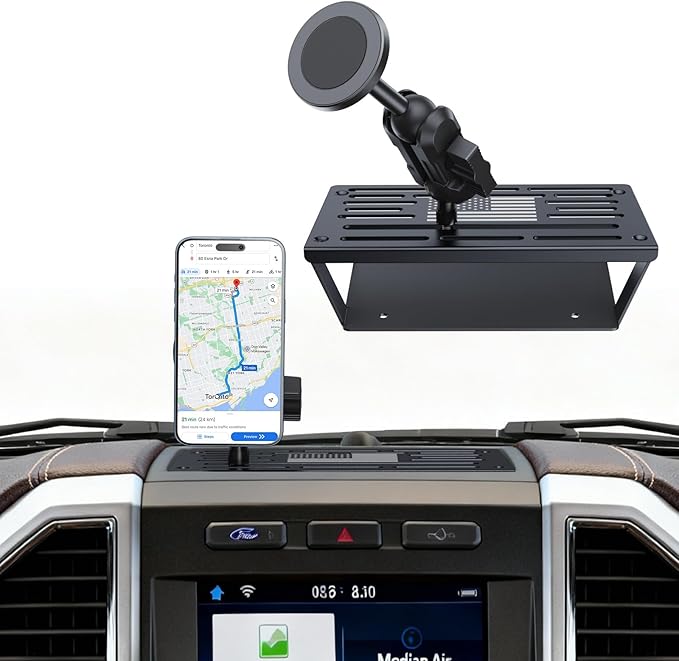 Metal Phone Mount for 2015-2020 Ford F 150 & 2017-2022 F250/350 Shakeproof Dash Mount Holder Cool Ford Accessory
