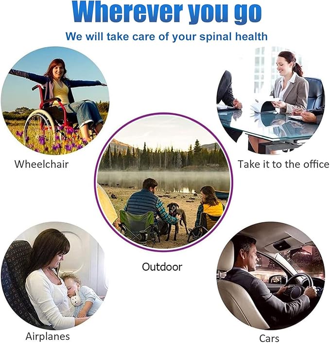 20" Gel Seat Cushion for Long Sitting Pressure Relief(Jumbo&Thick) - Wheelchair Cushion for Pressure Sores - Back, Sciatica & Tailbone Pain Relief Cushion- Non-Slip Butt Pillow for Office, Home, Car