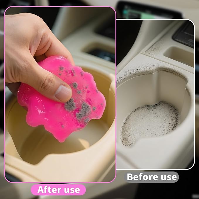 ASFSKY Car Cleaning Gel (Fruit aroma) Cleaning Putty Universal Dust Cleaning Car Interior Cleaner Keyboard Dust Remover Car Slime Gifts for Men Women girl（4 pack）