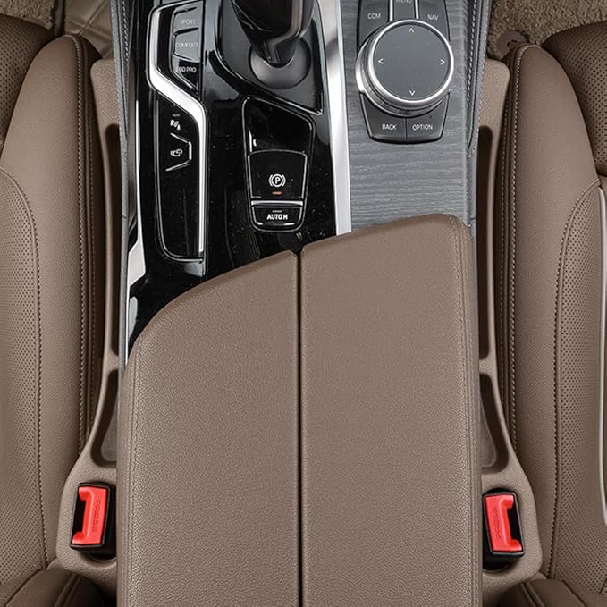 YLXGT Car Seat Gap Filler Organizer Universal for Car SUV Truck Accessories Seat Gap Plug Blocker with Storage Slot Brown 2 Pack