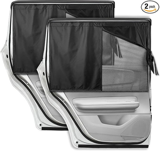 Car Window Shades for Baby, Side Window Sun Shades Blocks Heat and UV Rays Glare,Magnetic Car Privacy Safe Curtains for Back Windows, Camping Accessories