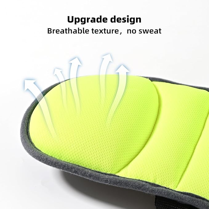 Child Car Seat Head Support Band, Adjustable Child Head Band Strap Headrest for Kids, Breathable, Safety Head & Neck Pillow Support - A Comfortable Sleep Solution, Grey & Fluorescent Green