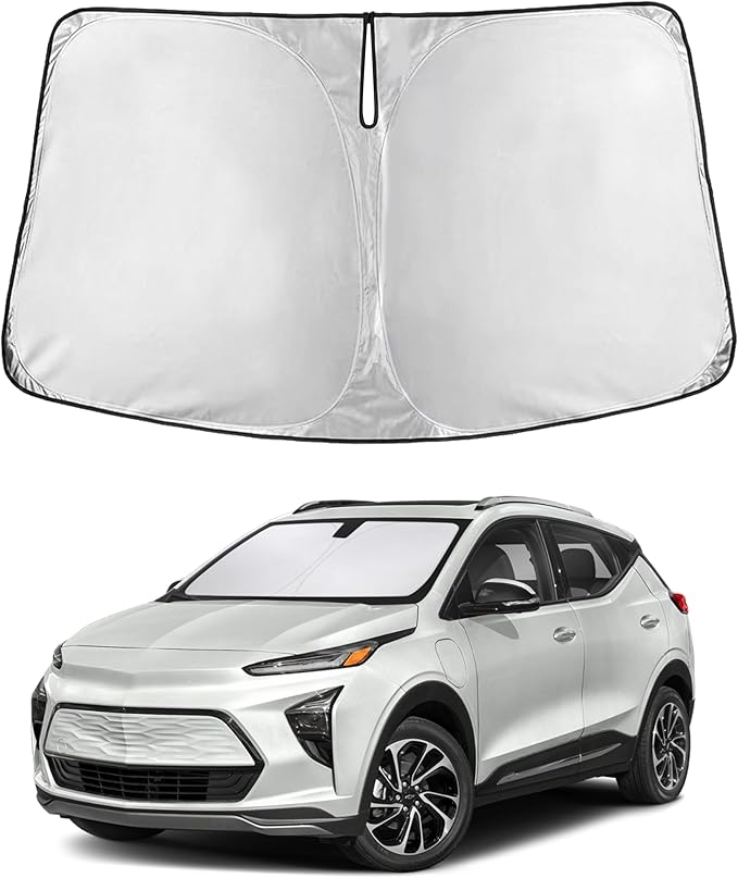 EcoNour Windshield Sunshade Compatible for Chevrolet Bolt EUV 2022 2023 2024, Sun Visor for Front Windshield & Window Sun Shade Cover, UV Heat Blocker & Protector, Car Accessories