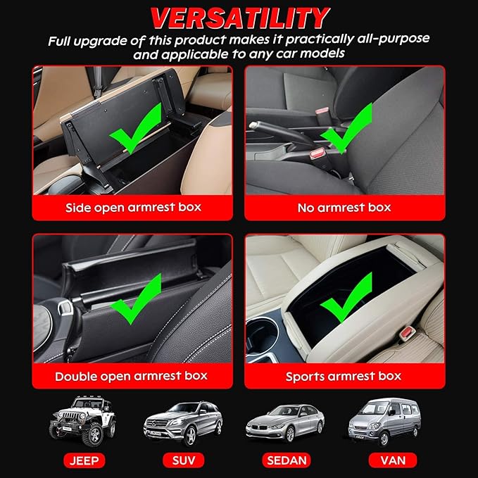 eing Car Net Pocket Handbag Holder Pu Leather Between Seats Back Storage Organizer Purse Holder for Console Front Seat Storage Barrier, Black+Red