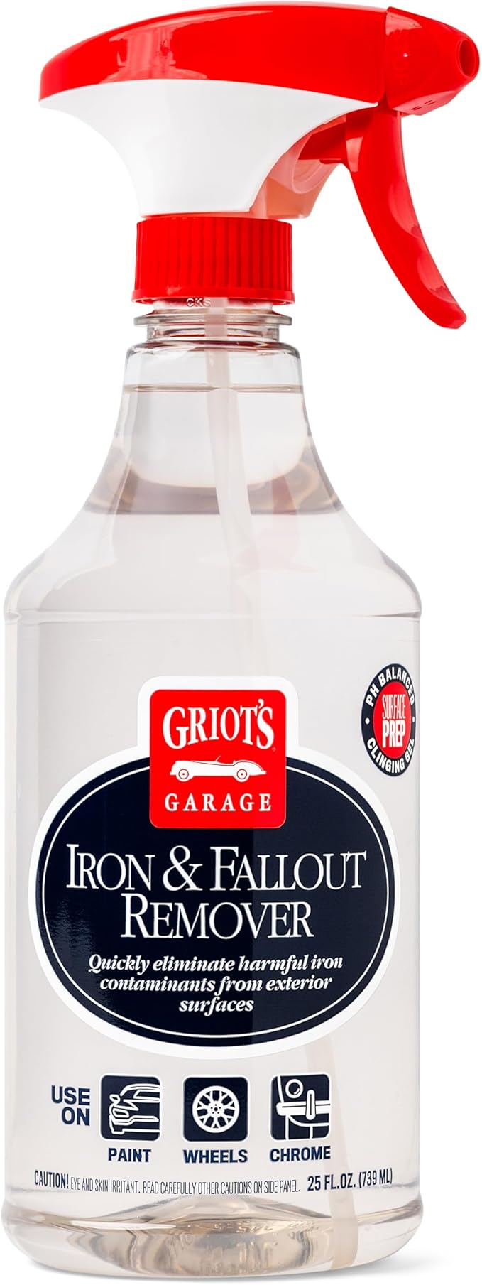 Griot's Garage Iron and Fallout Remover for Car Detailing and Cleaning, Remove Rust, Embedded Debris and Fallout from Multiple Exterior Surfaces 10847, 25oz