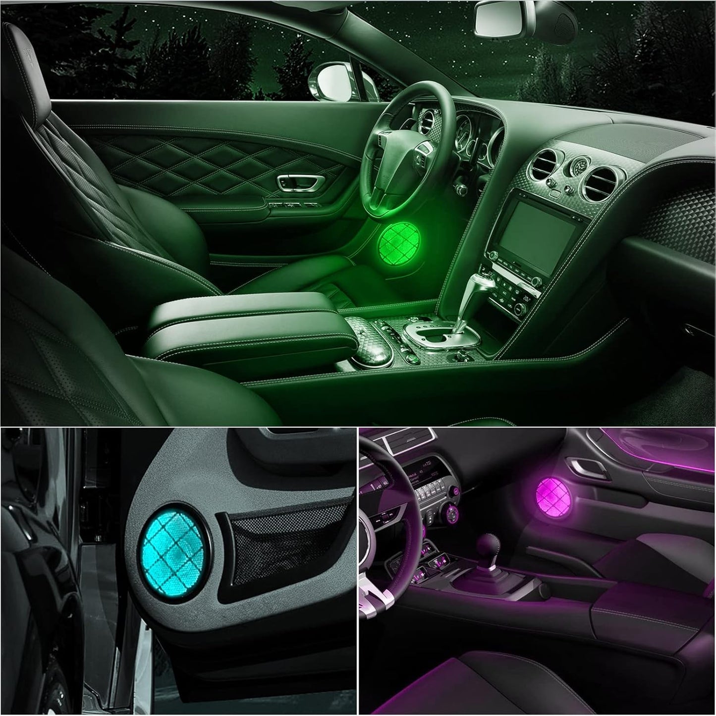 RGB Door Horn Light*1(5.9inch+ line 19inch*1), which fit for RGB Main Controller Connects and sub-Controller kit (not Including), Not Applicable dreamcolor 5 in 1(Single Controller)