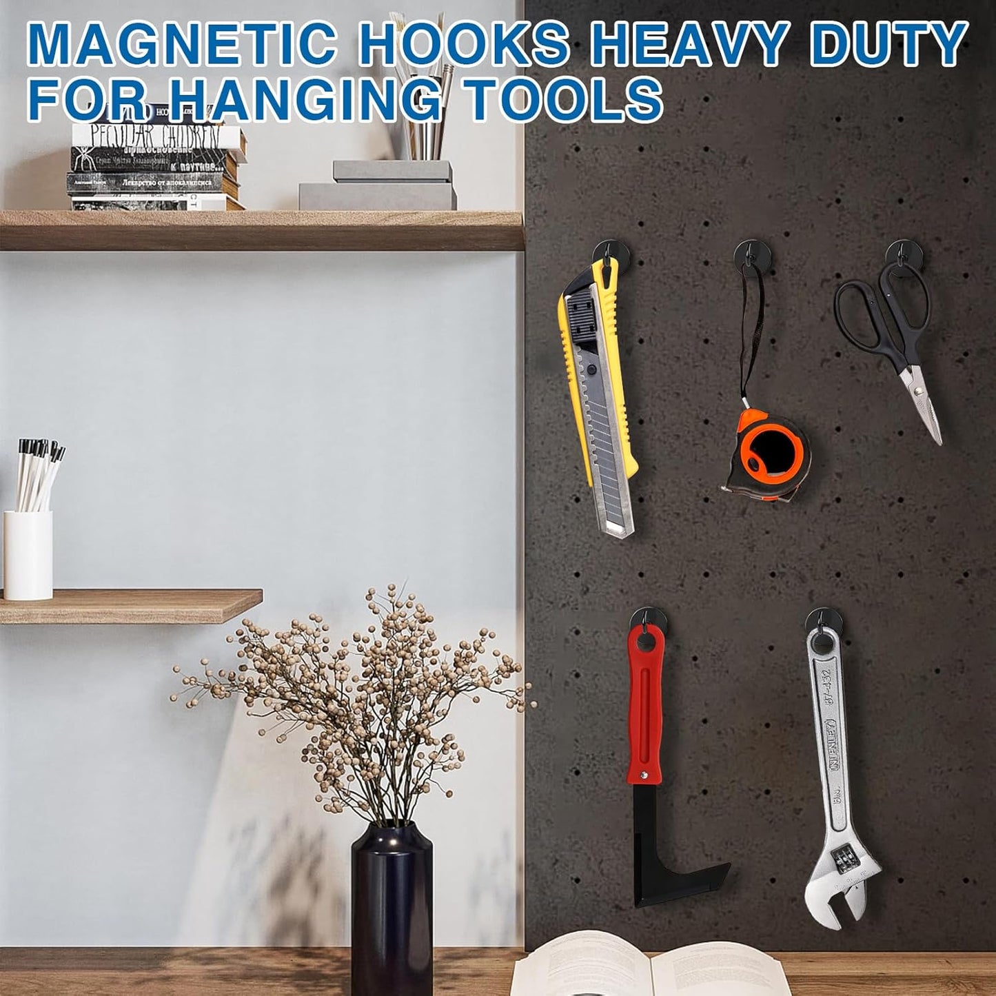 LOVIMAG Cruise Door Magnets, 80LBS Magnets with Epoxy Coating for Hanging, Strong Magnet Heavy Duty for Kitchen Must Haves, Magnetic Hooks for Cruise Cabins, Ceiling, Refrigerator Etc -6 Pcs