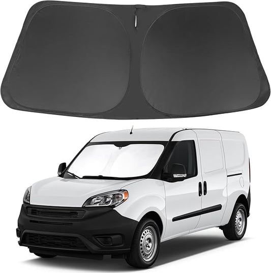 Windshield Sun ShadeCustom Fit 2014-2024 2025 2026 Dodge RAM ProMaster Accessories Full Size Cargo Van Chassis Cab Cutaway Front Window Sunshade Rays Reflector Keeps Car Cooler