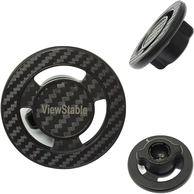 YKI 17mm Magnetic Phone Mount Adapter Compatible with Mag Safe, ViewStable Magnetic Car Phone Mount for 17mm/0.67inch Ball Socket, 360 Degree Rotatable Ball Mount Adapter for All Smartphones