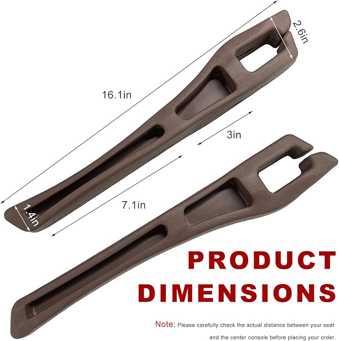 2 PCS Car Seat Gap Filler Organizer, No Drop Vehicle Seam Plug Organizer with Storage Slot, Multifunctional Console Side Gap Filler for Most Vehicles, Car Accessories (Brown)