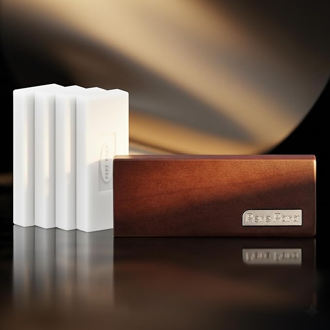 4 Packs Amber Vanilla Scented Natural Wood Vent Clips,【Ease Your First Breath】 Odor Refresh Car Scents Air Freshener Refills, Long Lasting Fragrance Diffuser, SUV Essentials Gift for Women
