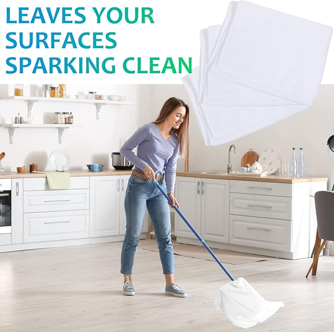 Newwiee 6 Pcs Extra Large Microfiber Cleaning Cloth 30" x 20" Washable Reusable Microfiber Towel Streak Free Lint Free Cloth for Cleaning Home Glass Office Window Bathrooms (White)