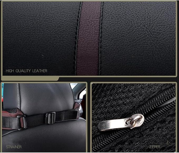 Car Seat Neck Pillow Headrest Head Support Pillow Cushion Pad Soft Memory Foam PU Soft Leather Comfortable with Adjustable Strap