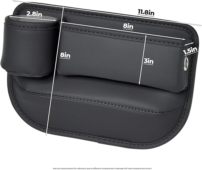Anti-Drop Car Seat Gap Filler Organizer, Premium Leather Console Organizer, Easy Access to Phone/Keys, Universal Fit for Car SUV Truck Multi-Purpose Essentials Organizer(2PC)