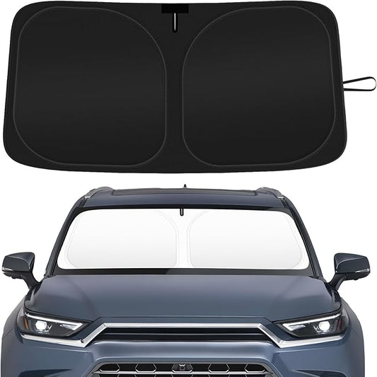 Car Windshield Sun Shade Compatible with 2020 2021 2022 2023 2024 2025 2026 Toyota Highlander Accessories Sunshade Custom for Highlander L LE XLE Limited Platinum Windshield Sun Visor