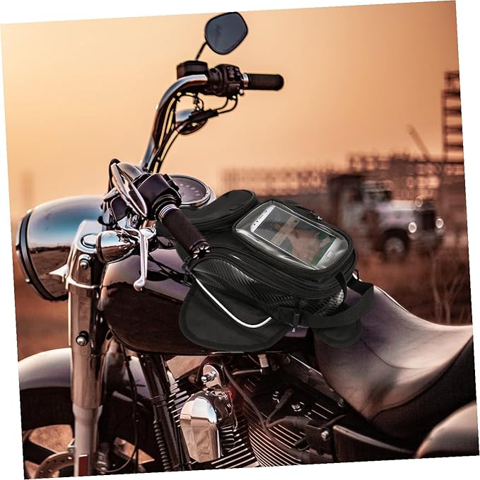Hemobllo Motorcycle Tank Bag Magnetic Motorcycle Pouch Large Capacity Tool Storage Waterproof Riding Accessory Compatible with Cruiser Bikes