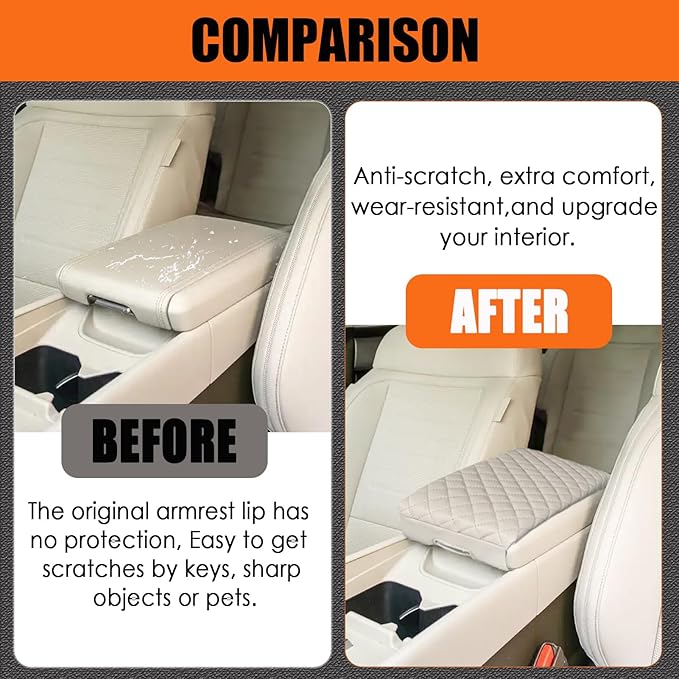 Center Console Cover for Santa Fe 2024 2025 2026 - Soft Armrest Pad Cover Protector Middle Console Cover for Hyundai Santa Fe 2024 2025 2026 Interior Accessories (Gray)