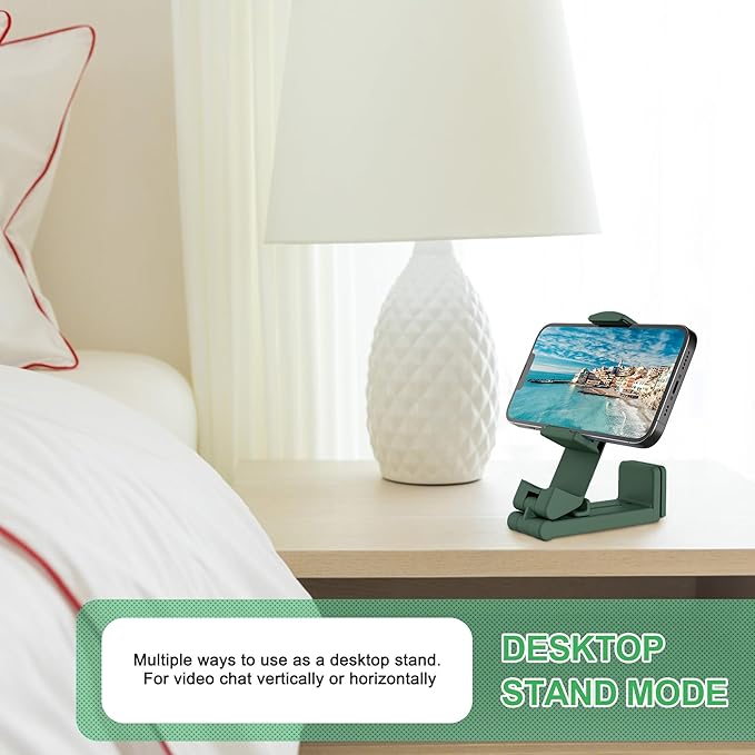 Perilogics Airplane Phone Holder Mount Universal in Flight Hands Free Viewing with Multi-Directional Dual 360 Degree Rotation (Evergreen)