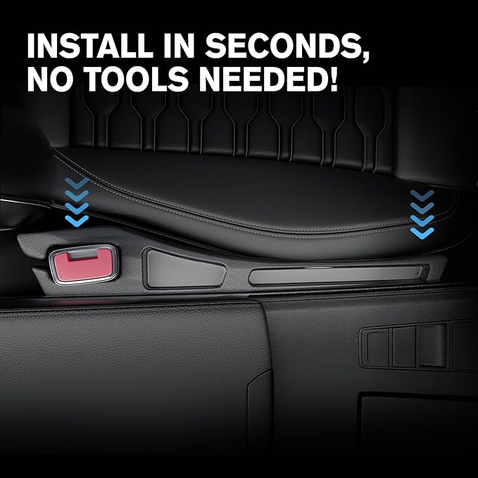 7F Car Seat Gap Filler Organiser,Between Seat Gap Filler, Centre Console Organiser, Universal Car Accessories, Fit SUV Truck Storage Black
