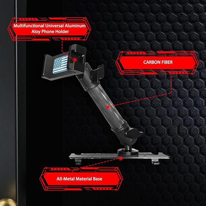 WXRYLYN 2018 RAM Dash Mount Phone Holder for 2013-2018 Truck Ram 1500 2500 3500 Metal Dash Platform Phone Mount Phone Holder R am Cell Phone Mount