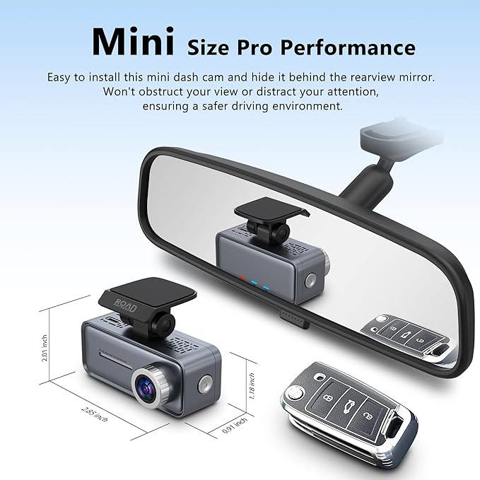 4K Mini Dash Cam Front，Front Dash Camera for Cars，WiFi Car Camera with Voice Control, Night Vision, G-Sensor,24H Parking Mode, Loop Recording App, Dashcam 4K Included 32GB,Support 256GB