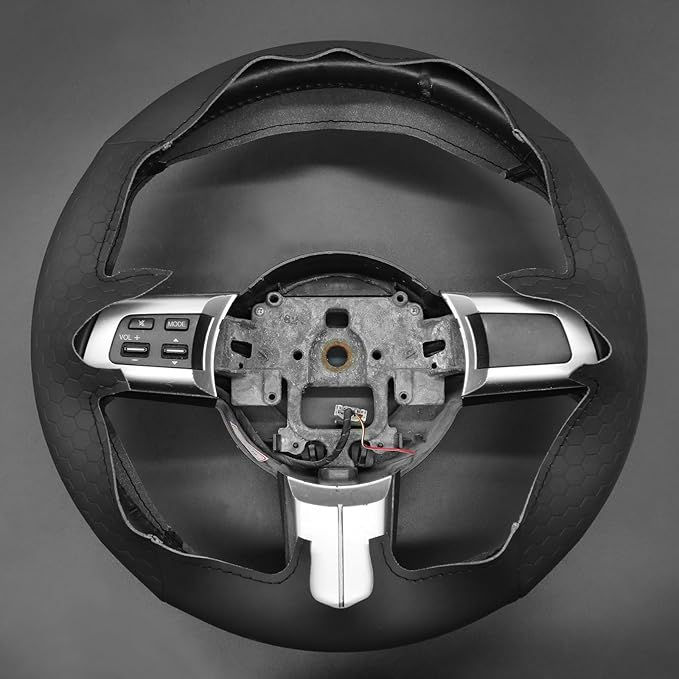 MEWANT Car Steering Wheel Cover for Mazda MX-5 2016 2017 2018 2019 Hand-Stitched Leather Car Steering Wheel Wrap